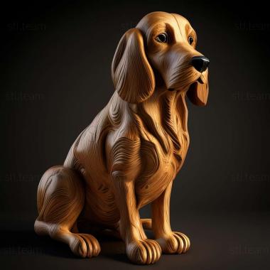 3D model Langhaar dog (STL)